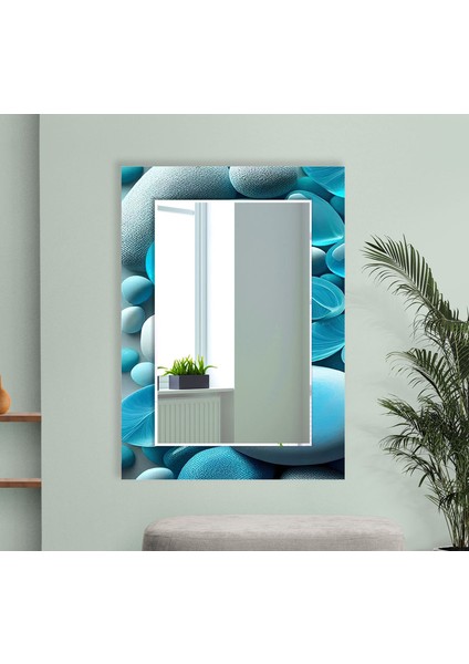 Zen & Spa Taşları Temperli Cam Duvar Aynası