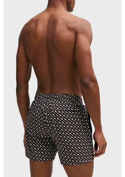 Deniz Şortu Monogram Baskılı Tamamı Astarlı Hızlı Kuruyan Mayo Short Erkek Mayo Short 50515720 004 modelleri
