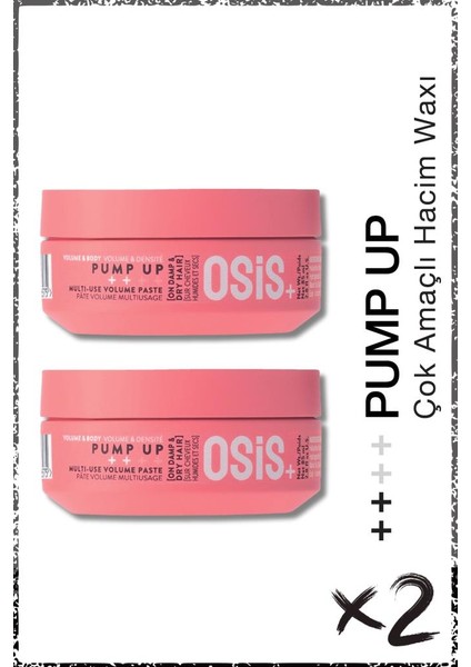 Pump Up Çok Amaçlı Hacim Waxı 85ML x 2 Adet | Dipten Hacim Yumuşak Tutuş & Dolgunluk Wax Krem