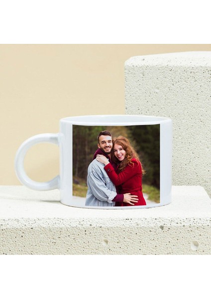 Kişiye Özel Fotoğraflı Porselen Kupa Nescafe Fincanı