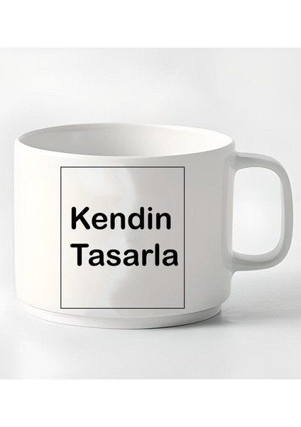 Kişiye Özel Kendin Tasarla Tasarımlı Porselen Kupa Nescafe Fincanı