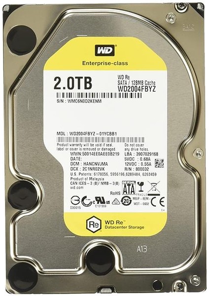 Western Digital WD2004FBYZ 3.5" 2tb 7200RPM Harddisk