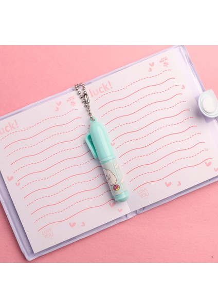 Kawaii Sanrioo Karakterler Mini Defter Kalem Set