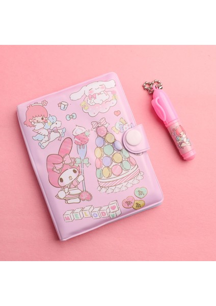 Kawaii Sanrioo Karakterler Mini Defter Kalem Set