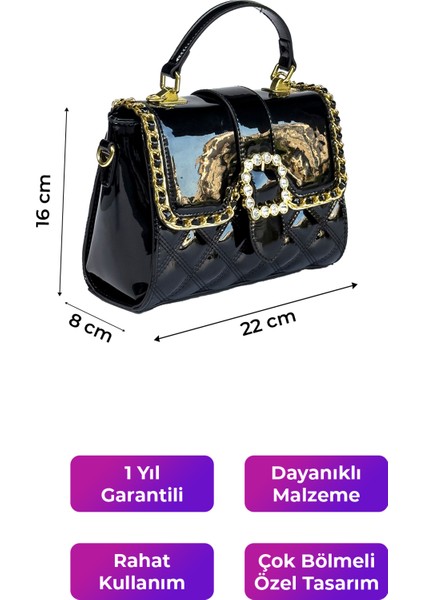 Kriste Bell Kadın Çanta Rugan Siyah 26498 fiyatları