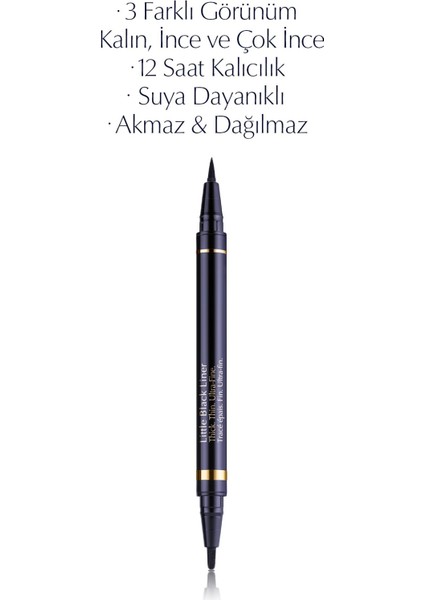 Estee Lauder Dramatik Bakışlar Seti - Siyah Likit Eyeliner, Turbo Lash Maskara 8ml,  Göz Kremi 5ml