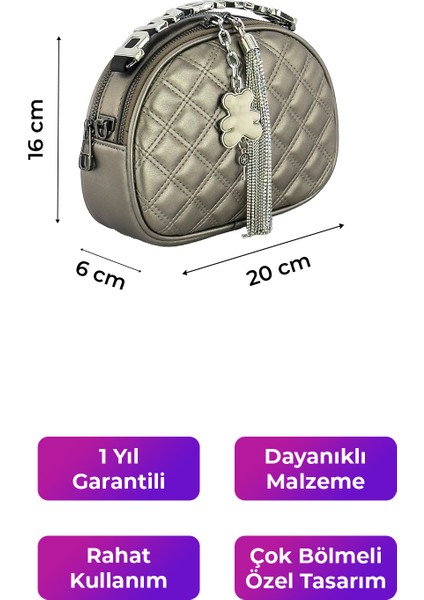 Kriste Bell Kadın Çanta Pewter 26472 fiyatları