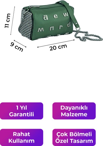 Kriste Bell Kadın Çanta Yeşil 26431 fiyatları