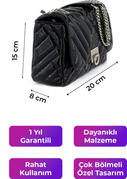Kriste Bell Kadın Çanta Rugan Siyah 26541 fiyatları