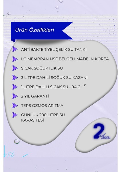 Oxy Aqua Tezgah Üstü Arıtmalı Su Sebili - Sıcak Soğuk ve Normal Su Çıkışlı Arıtmalı Sebil