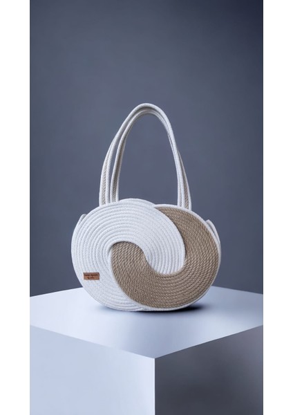 Hasır Çanta Günlük Omuz Çantası El Emeği Handmade Tasarım Tarz Yaz MODA-YÜK.25CMXEN.35CM