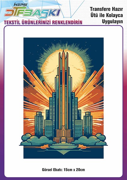 Vintage Ütü ile Yapışan Tişört Tekstil Dtf Baskı