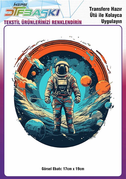 Vintage Ütü ile Yapışan Tişört Tekstil Dtf Baskı