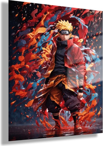Temperli Gerçek Cam Tablo Dizi Serisi Naruto Uzumaki