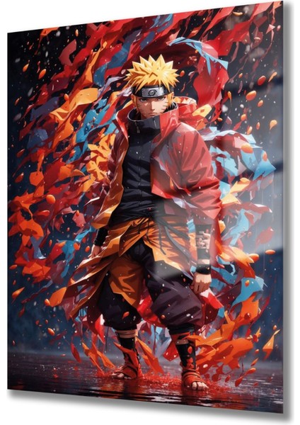 Temperli Gerçek Cam Tablo Dizi Serisi Naruto Uzumaki modelleri