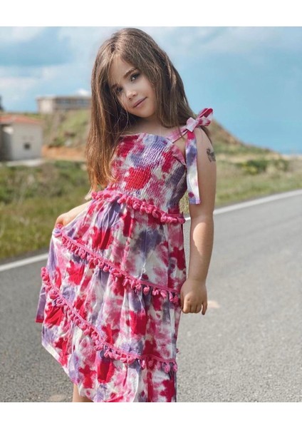 Kız Çocuk Gipeli Batik Elbise