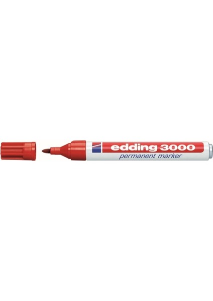 Permanent Markör Yuvarlak Uç Kırmızı ED-3000 ( 2 Adet )