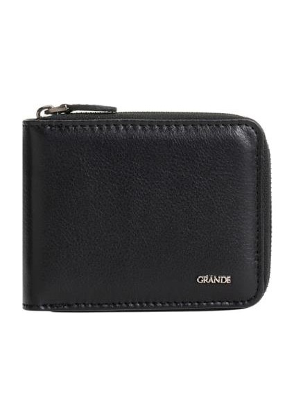 Grande Hakiki Deri Erkek Cüzdan Siyah 722