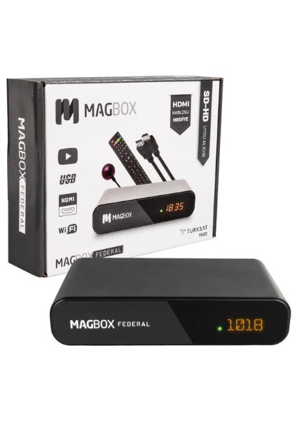 Magbox Federal Mini Kasalı Yedek Kumandalı Hd Uydu Alıcısı+ Scart Kablo fiyatları