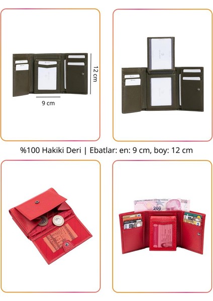 Grande Hakiki Deri Kadın Cüzdan Kırmızı 2632 fiyatları