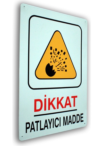 Metal Iş Güvenliği Uyarı ve Yönlendirme Levhaları 25,5X36 Cm.