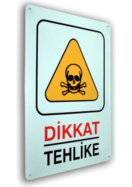 Metal Iş Güvenliği Uyarı ve Yönlendirme Levhaları 25,5X36 Cm.