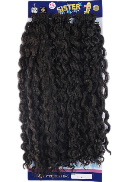 Sister Afro Dalgası Saç-Kahverengi 4