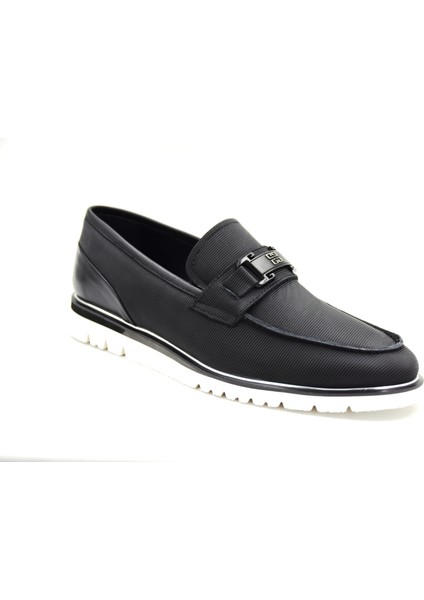 152-19488 Içi Dışı Deri Eva Hafif Taban Erkek Günlük Ayakkabı Siyah