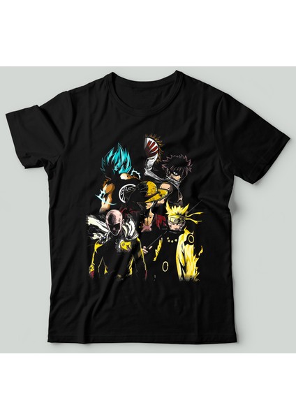 Naruto - Heroes' Temalı Oversize Street Wear Unisex Tişört.