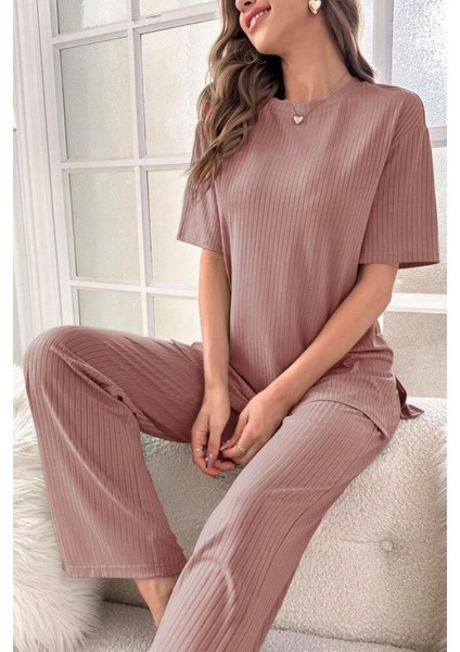 Viskon Vizon Yırtmaç Detaylı Ikili Takım indirimleri