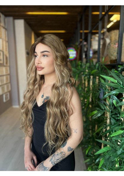 Tül Peruk Kumral Tonlarında Işıltılı Özel Seri