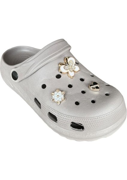 Yüksek Taban Aksesuarlı Kadın Sandalet FÜME fiyatları