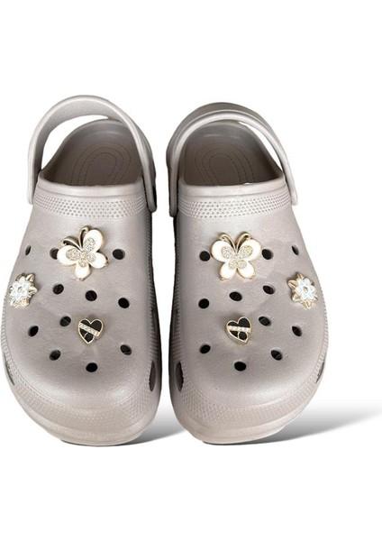 Yüksek Taban Aksesuarlı Kadın Sandalet FÜME indirimleri