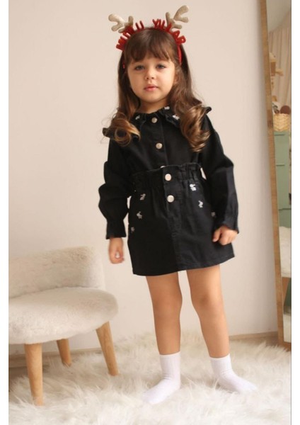 Kız Çocuk Etekli Kot Takım modelleri