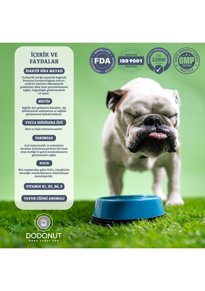 Happyderm Küçük Irk Köpekler Için Biotin Katkılı Deri ve Tüy Sağlığı Besin Takviyesi, 60 Tablet