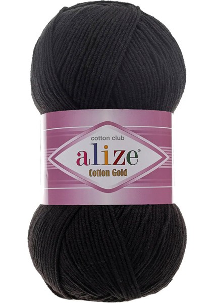 Cotton Gold El Örgü Ipliği 5'li Paket Siyah 60
