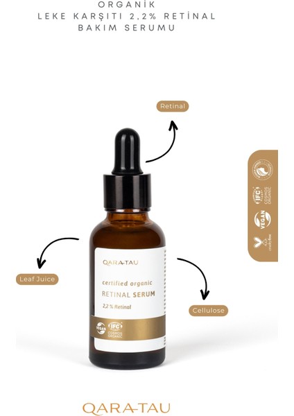 Organik Leke Karşıtı 2,2% Retinal Bakım Serum 30 ml