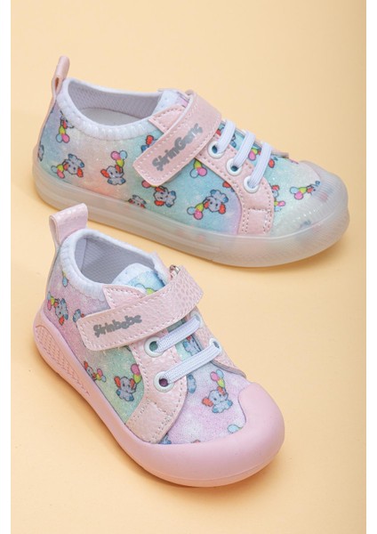 Şirinbebe Şiringenç Keten Pudra Kız Ilkadım Bebek Çocuk Ayakkabısı