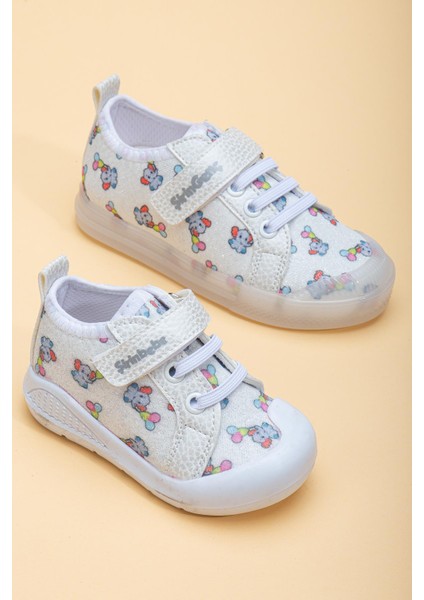 Şirinbebe Şiringenç Keten Gümüş Kız Ilkadım Bebek Çocuk Ayakkabısı