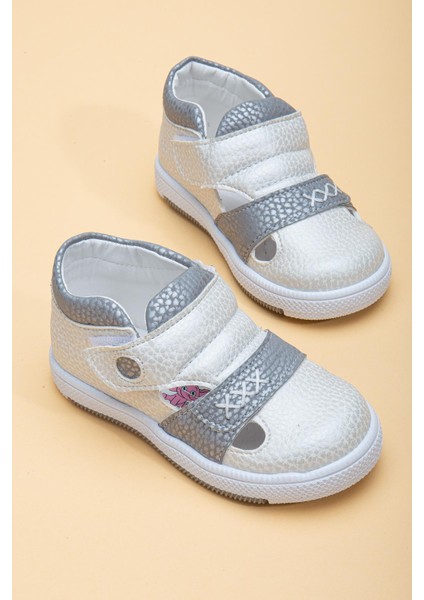 Şirinbebe Şiringenç Dikiş Detaylı Iki Cırtlı Beyaz Kız Ilkadım Bebek Çocuk Ayakkabısı fiyatları