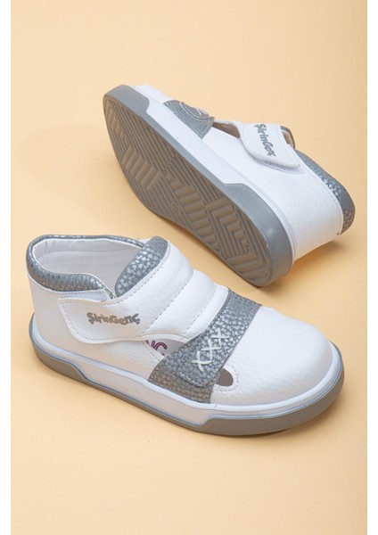 Şirinbebe Şiringenç Dikiş Detaylı Iki Cırtlı Beyaz Kız Ilkadım Bebek Çocuk Ayakkabısı modelleri