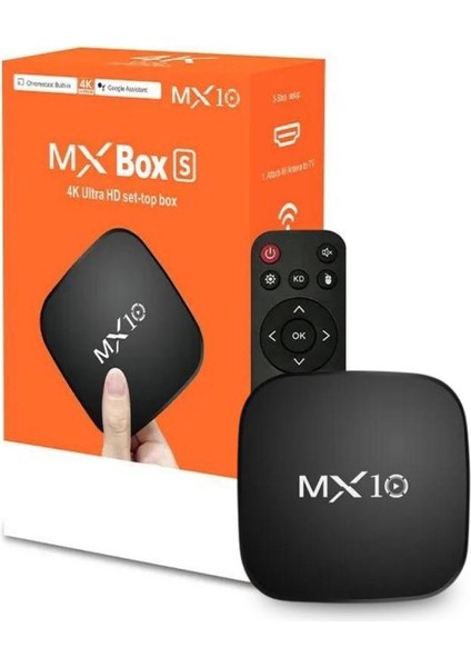 MX10 4K Android Tv Box Medya Oynatıcı Android 7.1 Medya Oynatıcı Tv Box Tv Stick Smart Tv Wifi 8gb