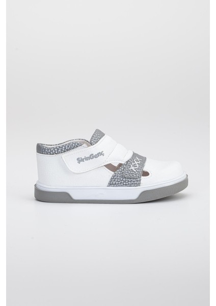 Şirinbebe Şiringenç Dikiş Detaylı Iki Cırtlı Beyaz Kız Ilkadım Bebek Çocuk Ayakkabısı fırsatları