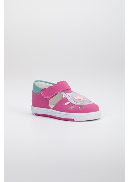 Şirinbebe Yan Açık Cırtlı Fuşya Kız Ilkadım Bebek k Ayakkabı modelleri