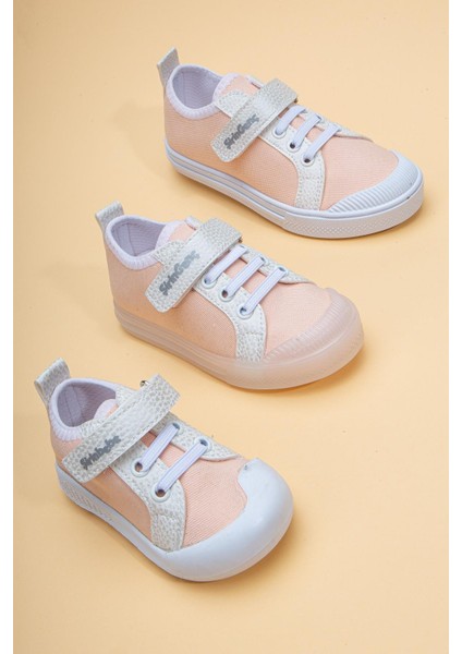 Şirinbebe Şiringenç Keten Somon Kız Ilkadım Bebek Çocuk Ayakkabısı