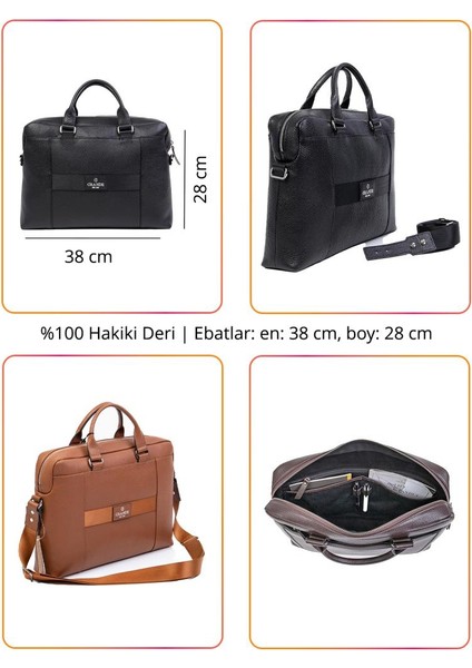 Grande Erkek Deri Evrak Çantası Siyah 9003 fiyatları