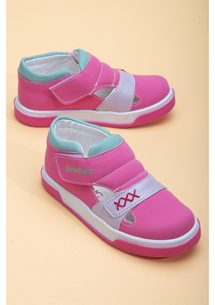 Şirinbebe Şiringenç Dikiş Detaylı Iki Cırtlı Fuşya Kız Ilkadım Bebek Çocuk Ayakkabısı modelleri