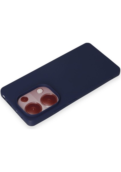 Xiaomi Redmi Note 13 Pro 4g Kılıf Kamera Korumalı Soft Silinebilir Parmak İzi Tutmaz Soft Liquid Silikon - Lacivert