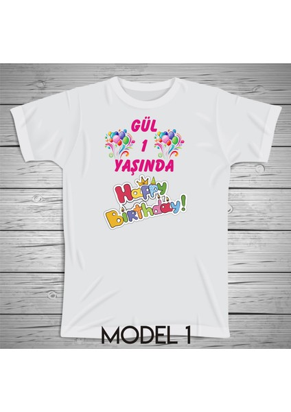 Kişiye Özel Isim Baskılı Doğum Günü T-Shirt Micro Polyester Terletmez