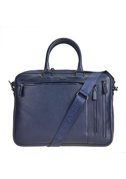 Grande Erkek Deri Evrak Çantası Lacivert 6883 fırsatları